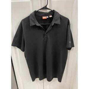 Puma Sport Lifestyle Cool Cell Men's Size L Shirt Black Short Sleeve Polo Shirt